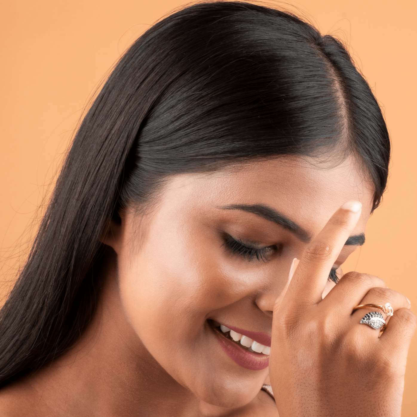 Flower Leaf and Ring 925 Sterling Silver