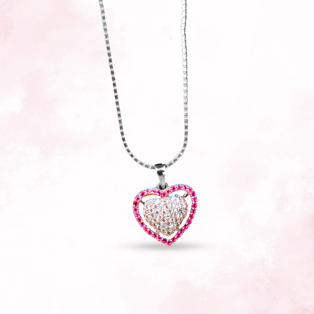 Heart Pendant 925 Sterling Silver with chain