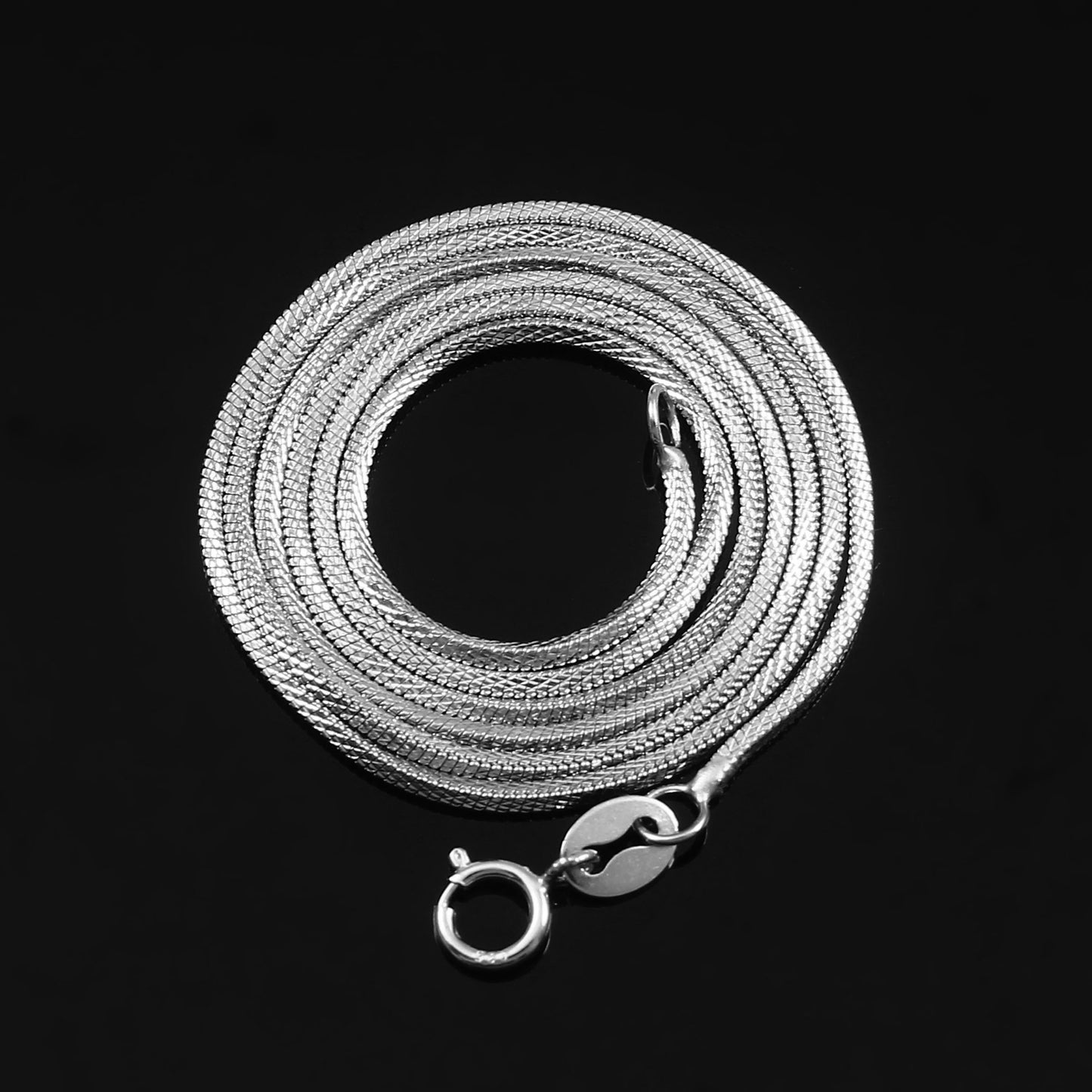 18 inch Foxtail Chain 925 Sterling Silver