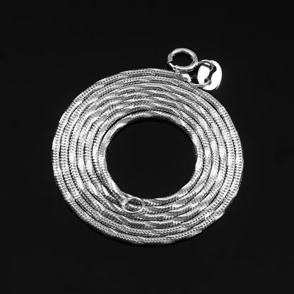 18 inch Spiral Chain 925 Sterling Silver