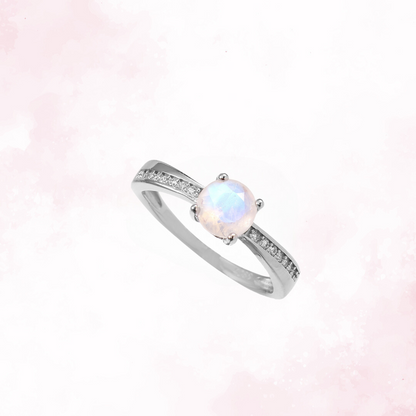 Solitaire Ring with a Pearl 925 Sterling Silver