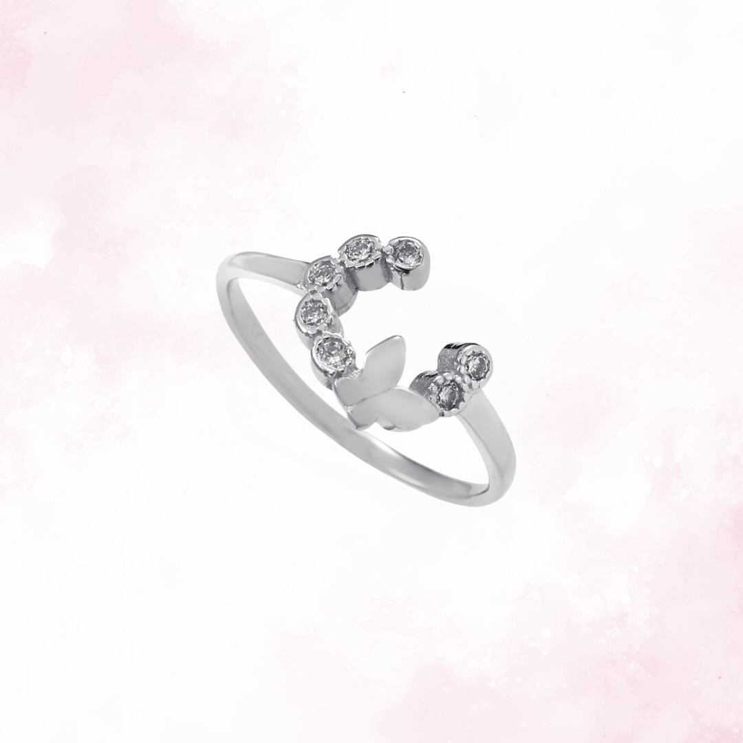 Minimal Butterfly Ring 925 Sterling Silver